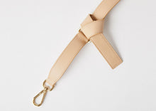Load image into Gallery viewer, Leather Cross Body Knot Strap - Beige