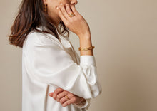 Load image into Gallery viewer, Solar Halo Cuff - Yellow Gold Plate