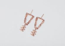Load image into Gallery viewer, Fire Drop Earrings - Rose Gold Plate