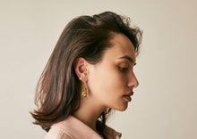Load image into Gallery viewer, Tanit Drop Earrings - Yellow Gold Plate