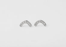Load image into Gallery viewer, Cafe Baba Studs - 9kt White Gold