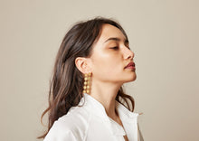 Load image into Gallery viewer, Amulet of the Sun Earrings - Yellow Gold Plate