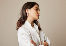 Load image into Gallery viewer, Solar Halo Earrings - Rose Gold Plate
