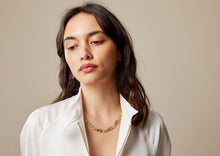 Load image into Gallery viewer, Pyramid of the Sun Necklace - Yellow Gold Plate