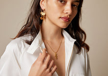Load image into Gallery viewer, Pyramid of the Sun Pendant - Yellow Gold Plate