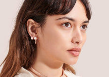 Load image into Gallery viewer, Aztec Stud Earring - Rose Gold Plate