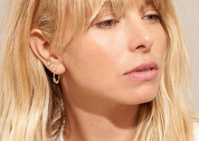 Load image into Gallery viewer, 1kg Dumbbell Hoop Earrings - 18kt Yellow Gold