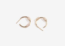 Load image into Gallery viewer, 2kg Dumbbell Hoop Earrings - 18kt Yellow Gold