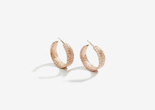 Load image into Gallery viewer, Anchovy Hoop Earrings - Rose Gold Plate