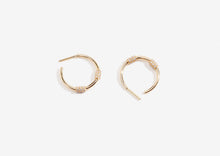 Load image into Gallery viewer, 1kg Dumbbell Hoop Earrings - 18kt Yellow Gold