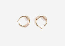 Load image into Gallery viewer, 3kg Dumbbell Hoop Earrings - 18kt Yellow Gold