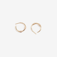Load image into Gallery viewer, 1kg Dumbbell Hoop Earrings - 18kt Yellow Gold