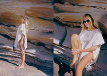 Load image into Gallery viewer, Wave Poncho - Ecru - One Size
