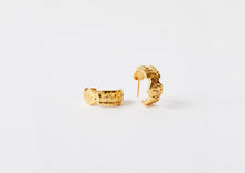 Load image into Gallery viewer, Icarus Hoop Earrings - Yellow Gold Plate
