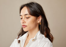 Load image into Gallery viewer, Icarus Hoop Earrings - Yellow Gold Plate
