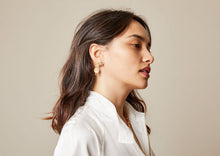 Load image into Gallery viewer, Solar Halo Earrings - Yellow Gold Plate
