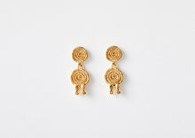 Load image into Gallery viewer, Solar Halo Earrings - Yellow Gold Plate
