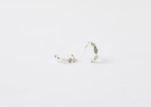 Load image into Gallery viewer, Solar Halo Hoop Earrings - Sterling Silver
