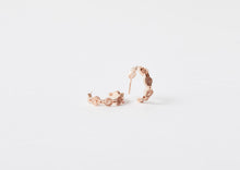Load image into Gallery viewer, Solar Halo Hoop Earrings - Rose Gold Plate
