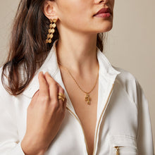 Load image into Gallery viewer, Smoking Mirror Necklace - Yellow Gold Plate
