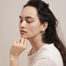Load image into Gallery viewer, Seven Wonders Hoop Earrings - 18kt White Gold - Made to order
