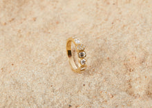 Load image into Gallery viewer, Emerald Split Ring - 18kt Yellow Gold
